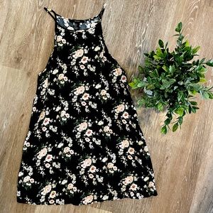 Black floral summer dress